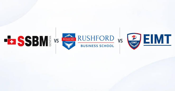 SSBM Geneva vs Rushford Business School vs EIMT For Online DBA: An Unbiased Comparison